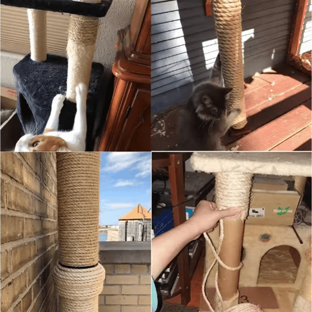 Natural Sisal Cat Scratching Rope DIY Cat Tree Furniture Protection Wrap 10