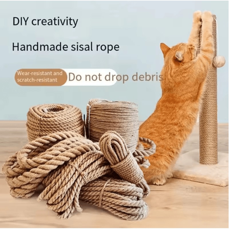 Natural Sisal Cat Scratching Rope DIY Cat Tree Furniture Protection Wrap 11