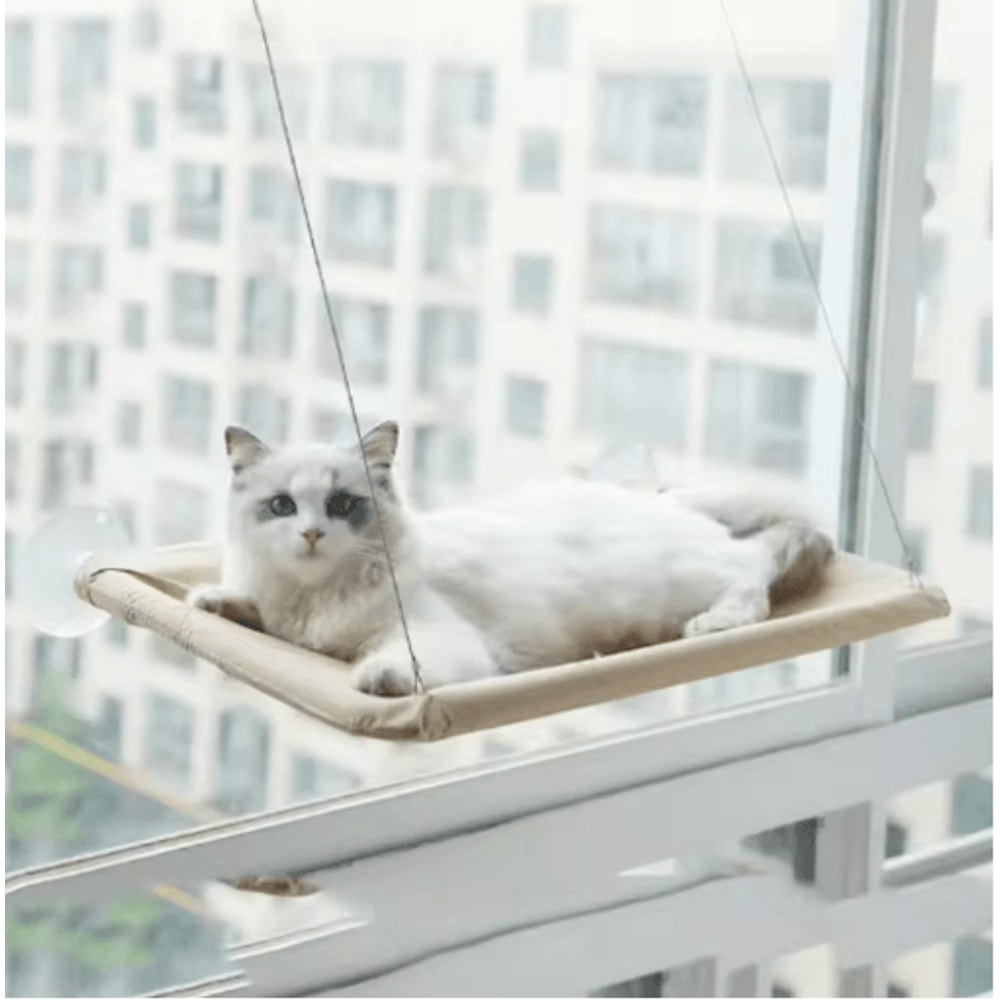Premium WindowMounted Cat Hammock HeavyDuty Hanging Bed Sunny Perch For Cats 12