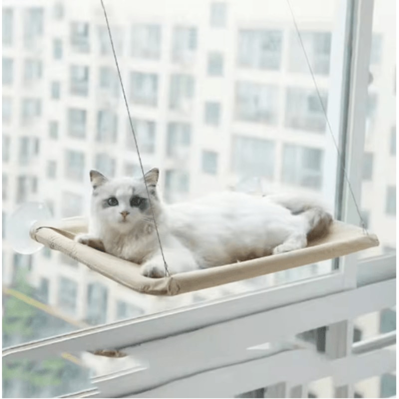 Premium WindowMounted Cat Hammock HeavyDuty Hanging Bed Sunny Perch For Cats 12