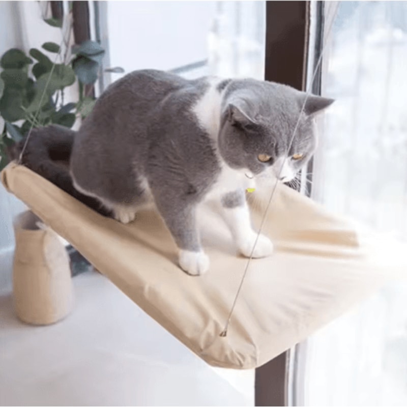 Premium WindowMounted Cat Hammock HeavyDuty Hanging Bed Sunny Perch For Cats 13