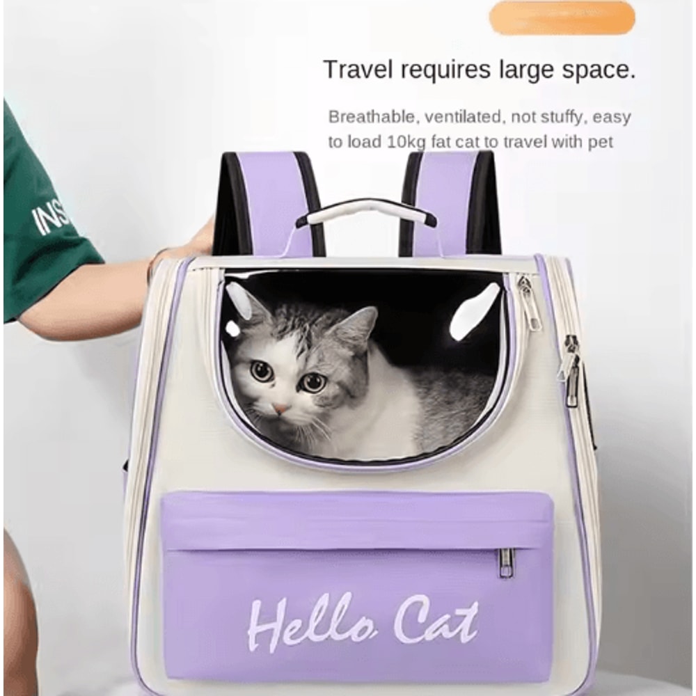 Windproof Cat Carrier Backpack Portable Travel Bag For Cats Small Dogs With Cushion 5