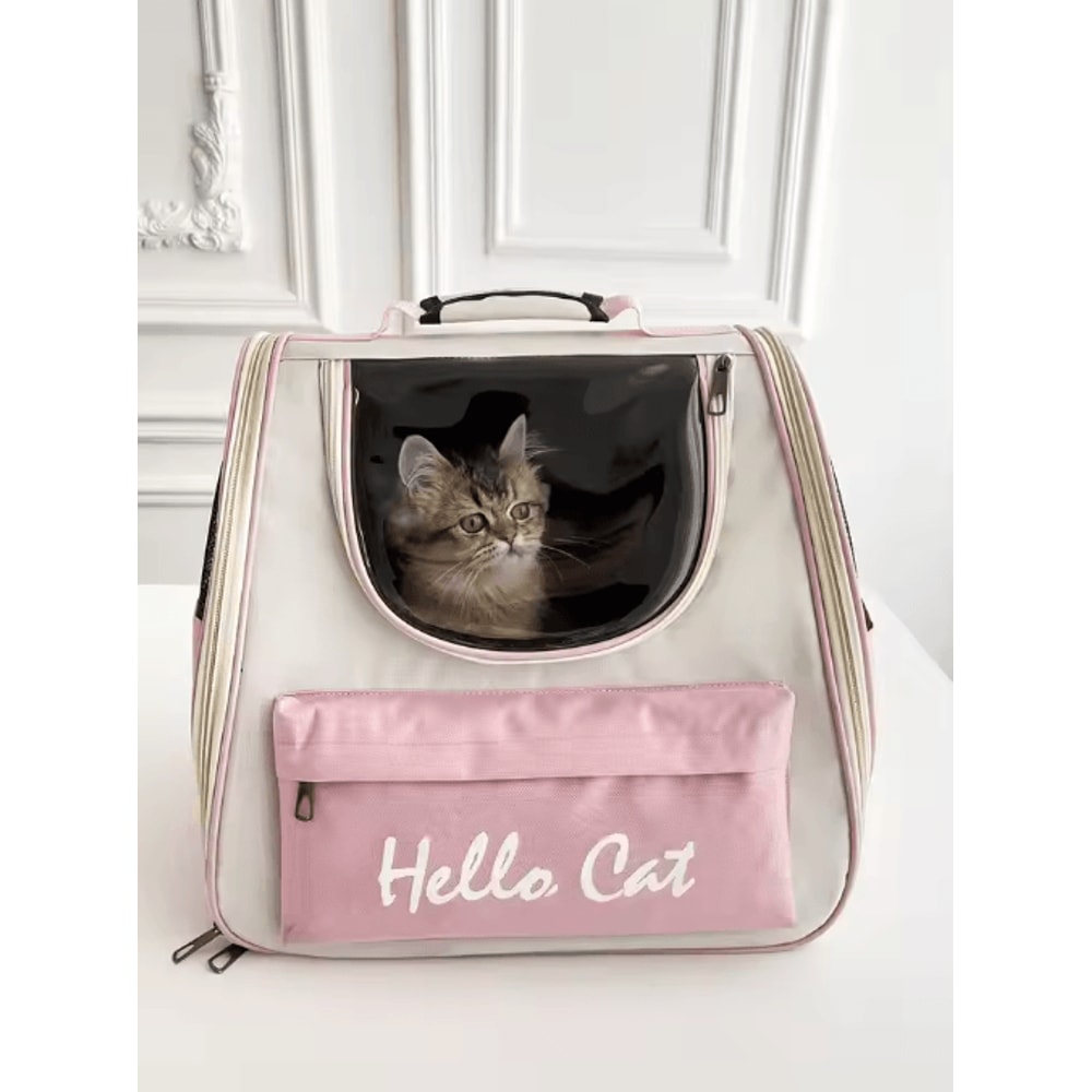 Windproof Cat Carrier Backpack Portable Travel Bag For Cats Small Dogs With Cushion 0