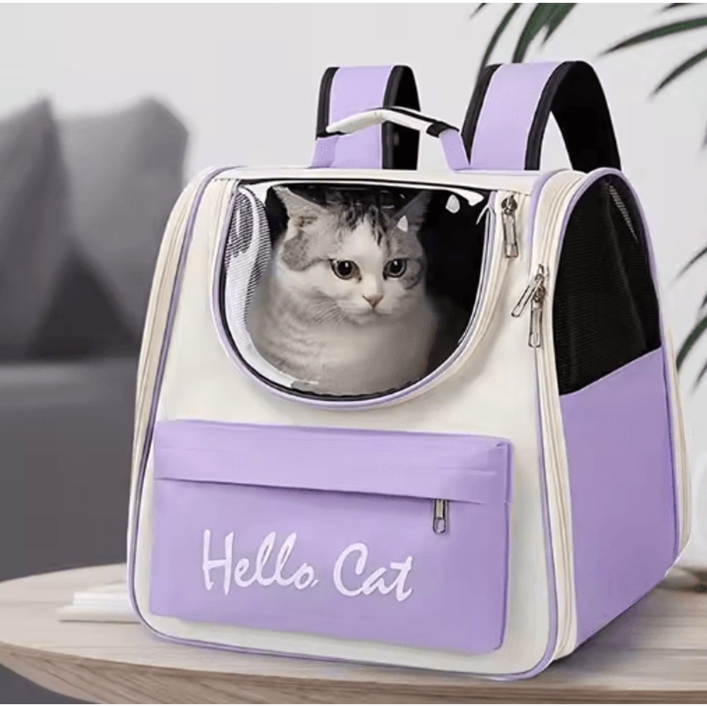 Windproof Cat Carrier Backpack Portable Travel Bag For Cats Small Dogs With Cushion 8