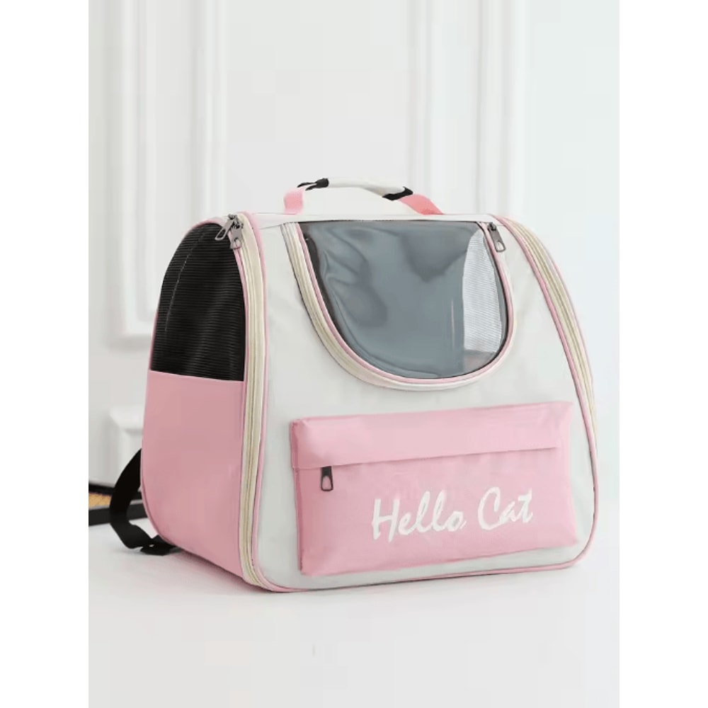 Windproof Cat Carrier Backpack Portable Travel Bag For Cats Small Dogs With Cushion 9