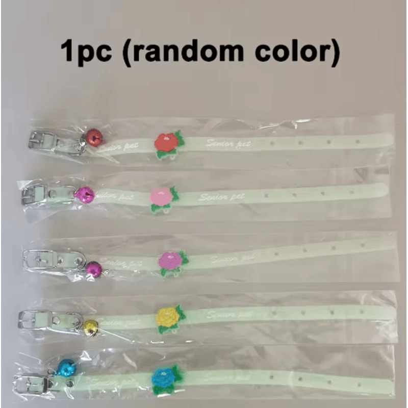 Luminous Silicone Cat Collar With Bell GlowintheDark AntiLost Collar For Cats Small Dogs 1