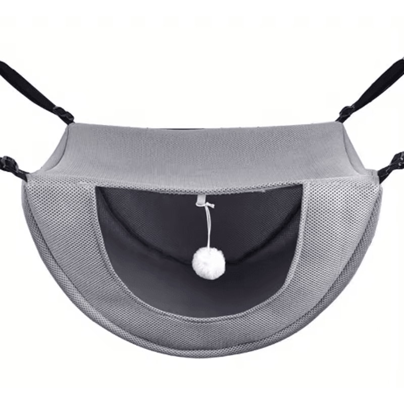 Breathable Mesh Hanging Cat Bed Adjustable Elevated Hammock With Metal Frame 1