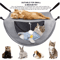 Breathable Mesh Hanging Cat Bed Adjustable Elevated Hammock With Metal Frame 0