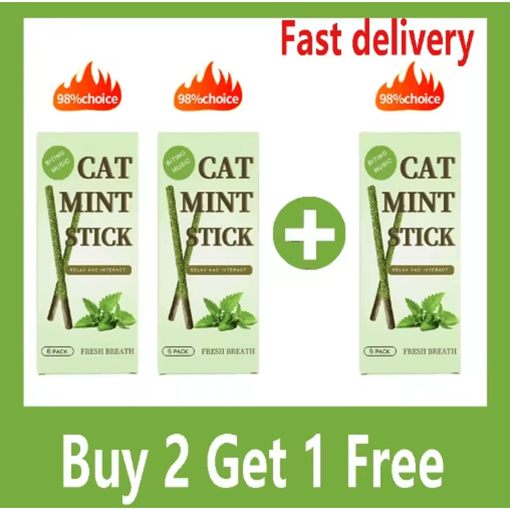 Natural Matatabi Silvervine Cat Sticks Dental Chew Interactive Cat Toy 3