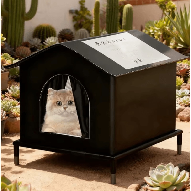 AllSeason Insulated Outdoor Cat House Waterproof Warm Shelter For Indoor Outdoor Cats 3