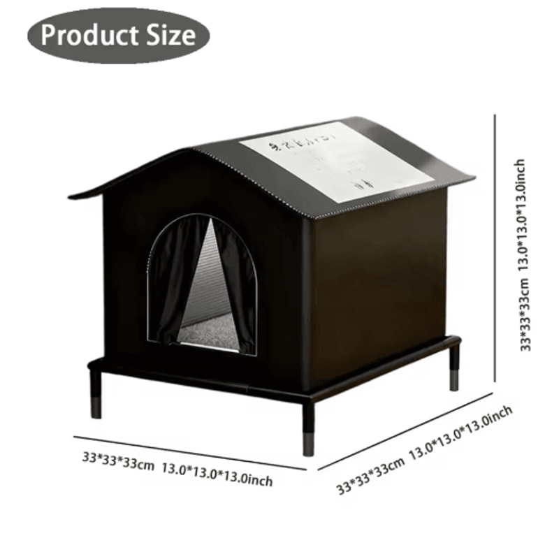 AllSeason Insulated Outdoor Cat House Waterproof Warm Shelter For Indoor Outdoor Cats 4