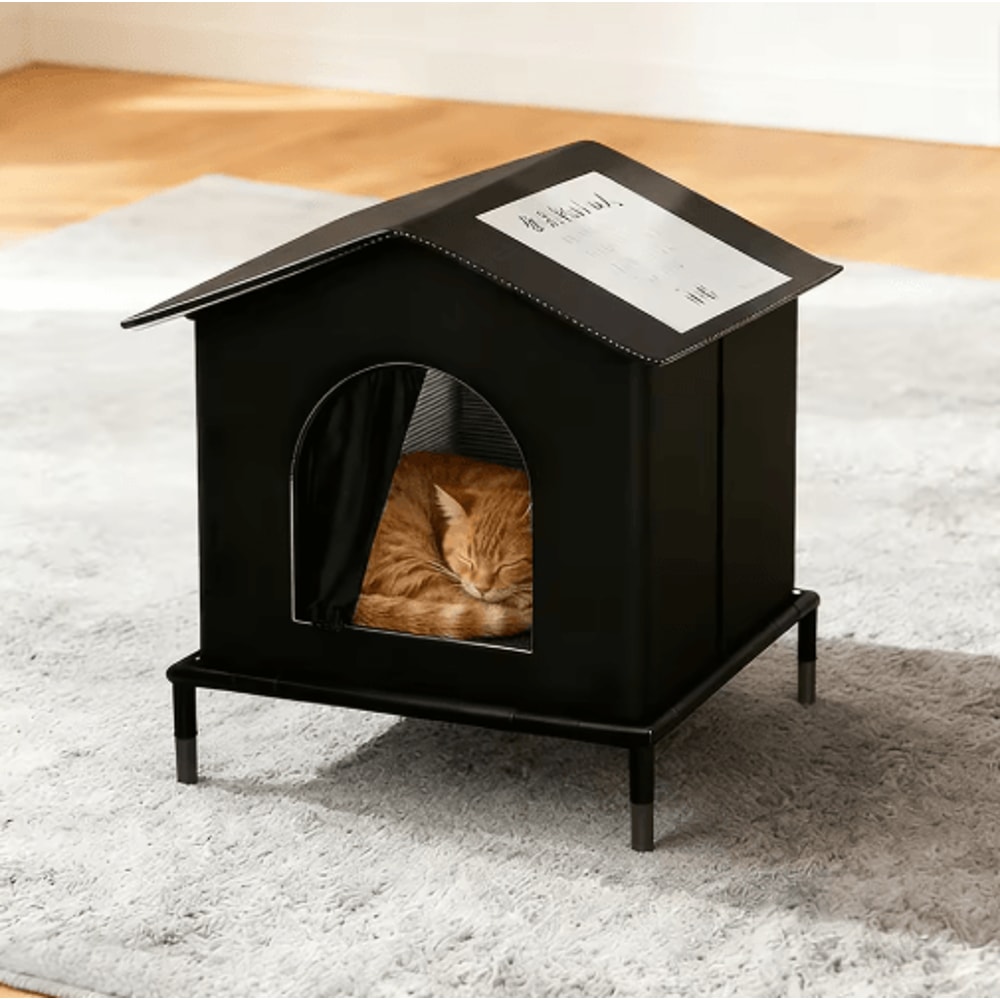 AllSeason Insulated Outdoor Cat House Waterproof Warm Shelter For Indoor Outdoor Cats 0
