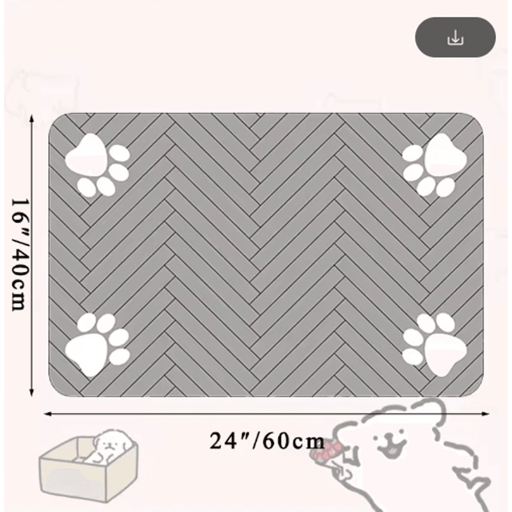Waterproof QuickDry Pet Feeding Mat NonSlip Placemat For Dog Cat Bowls 2