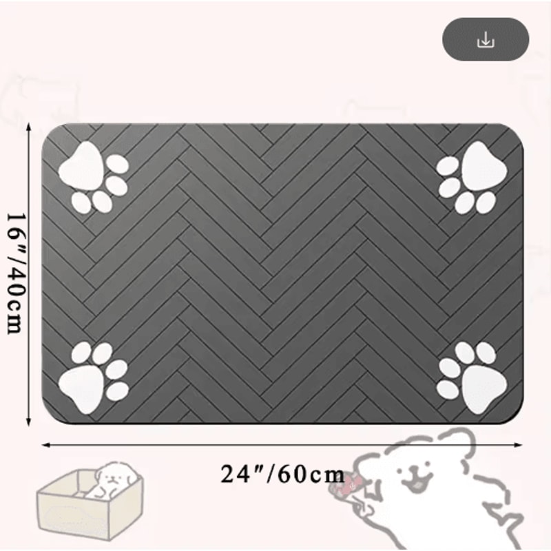Waterproof QuickDry Pet Feeding Mat NonSlip Placemat For Dog Cat Bowls 6