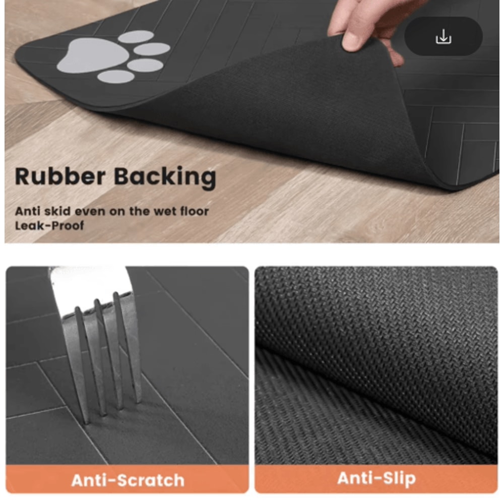 Waterproof QuickDry Pet Feeding Mat NonSlip Placemat For Dog Cat Bowls 13