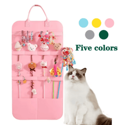 multi-purpose pet toy storage bag – organizer for cat toys, grooming tools & pet accessories