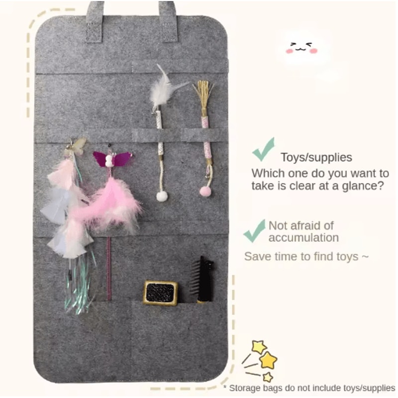 MultiPurpose Pet Toy Storage Bag Organizer For Cat Toys Grooming Tools Pet Accessories 9