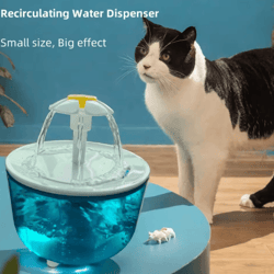 1.2l usb cat water fountain – silent recirculating water dispenser for cats & small dogs