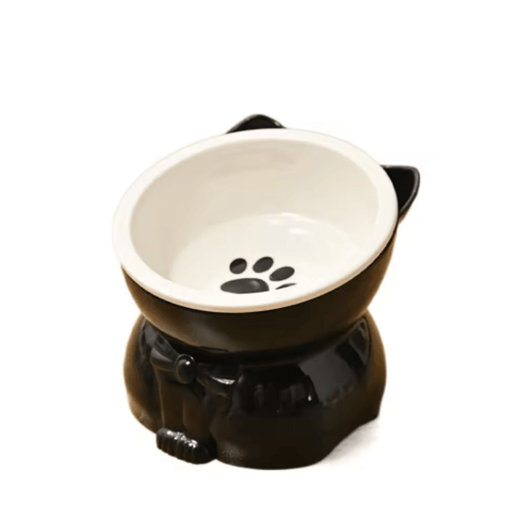 Creative Ceramic Cat Bowl Elevated Slanted Feeding Water Bowl For Cats And Small Dogs 4