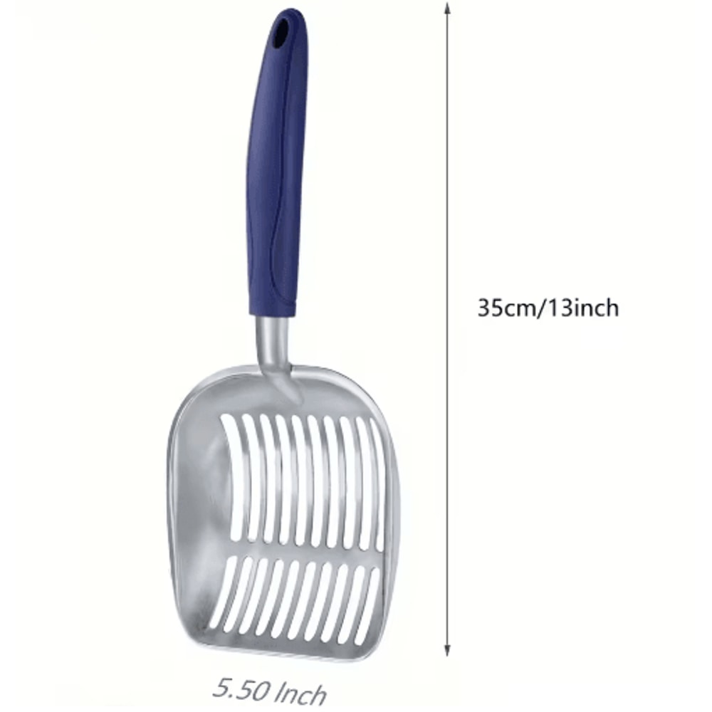 HeavyDuty Stainless Steel Cat Litter Scoop Long Handle Metal Sifter For Easy Cleaning 6