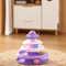 Octopus Cat Turntable Toy 3Layer Interactive Track Ball Puzzle With Teaser Wand 1