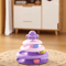Octopus Cat Turntable Toy 3Layer Interactive Track Ball Puzzle With Teaser Wand 1