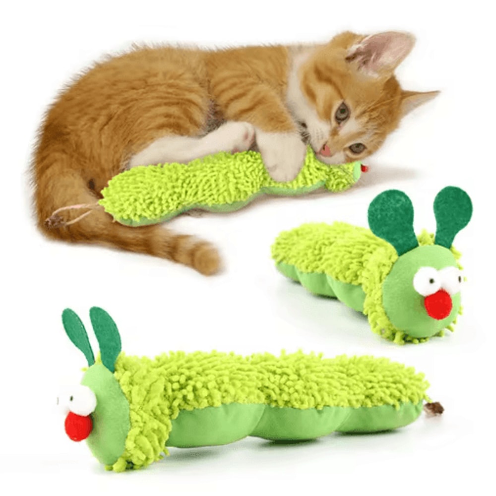 Interactive Plush Cat Toy BiteResistant Animal Toy For Play Boredom Relief 0