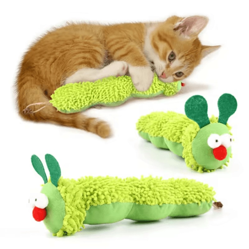 Interactive Plush Cat Toy BiteResistant Animal Toy For Play Boredom Relief 0