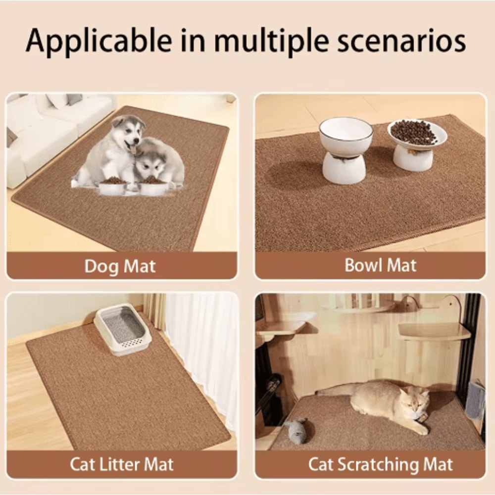 Large NonSlip Cat Scratching Mat Furniture Protector Cat Scratch Carpet 8