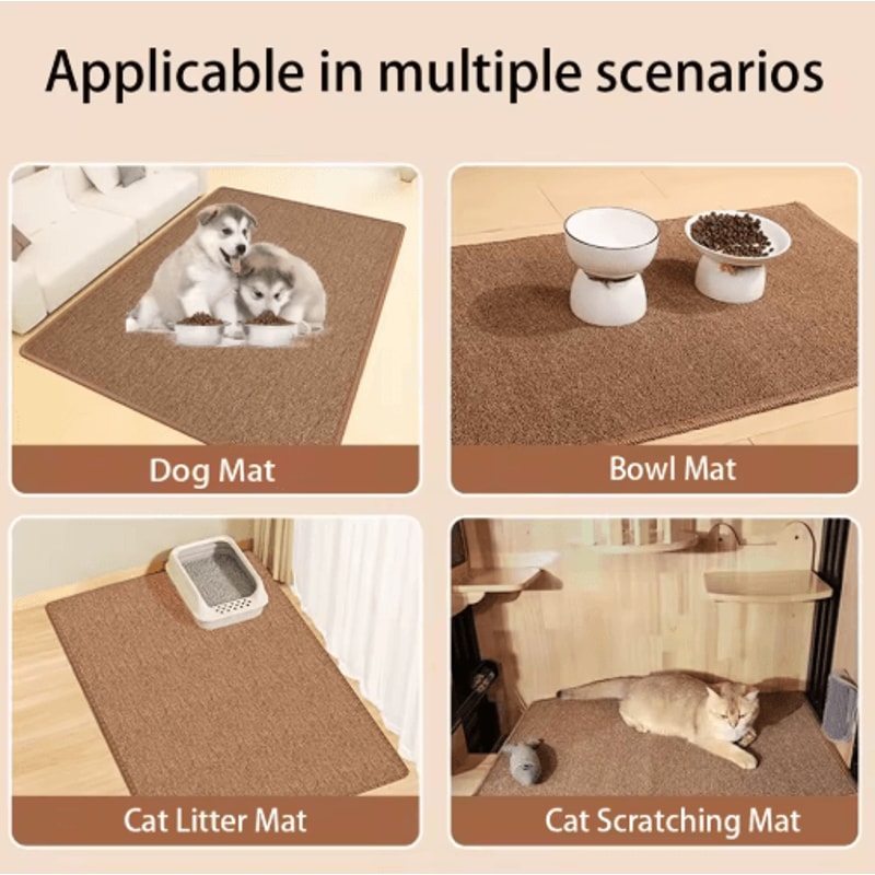 Large NonSlip Cat Scratching Mat Furniture Protector Cat Scratch Carpet 8