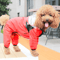 Transparent Hooded Pet Raincoat Waterproof Jumpsuit For Dogs Cats 2