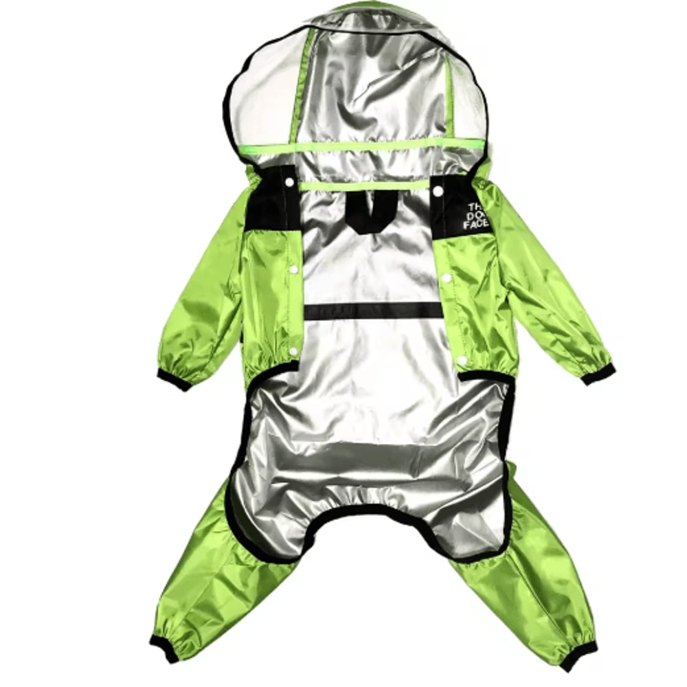 Transparent Hooded Pet Raincoat Waterproof Jumpsuit For Dogs Cats 8