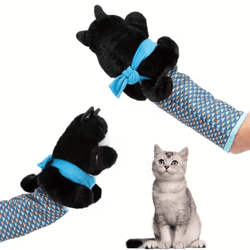 interactive wrestling cat puppet toy – poseable plush animal for indoor play