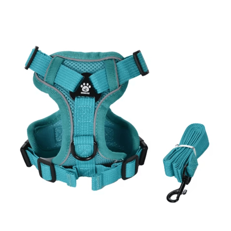 Reflective Pet Harness Leash Set Breathable Vest For Small Medium Dogs And Cats 1