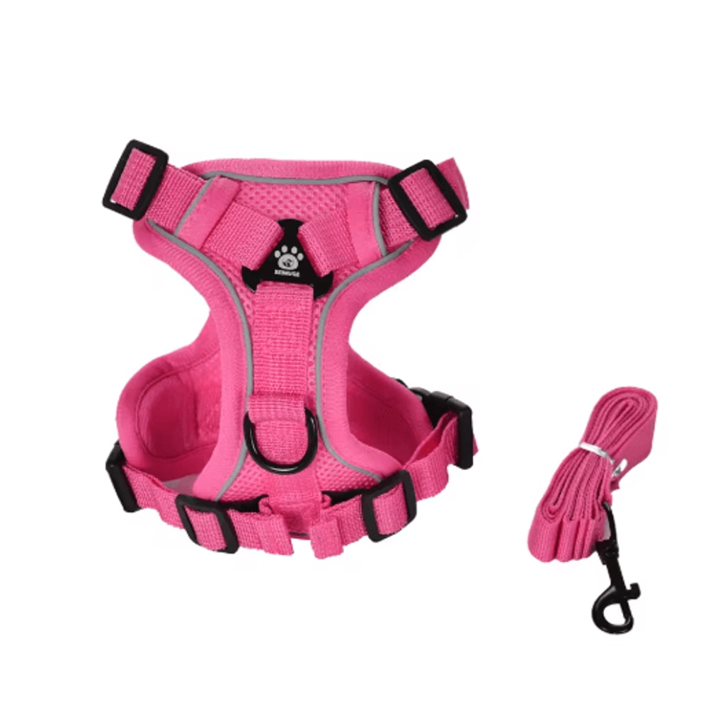 Reflective Pet Harness Leash Set Breathable Vest For Small Medium Dogs And Cats 2