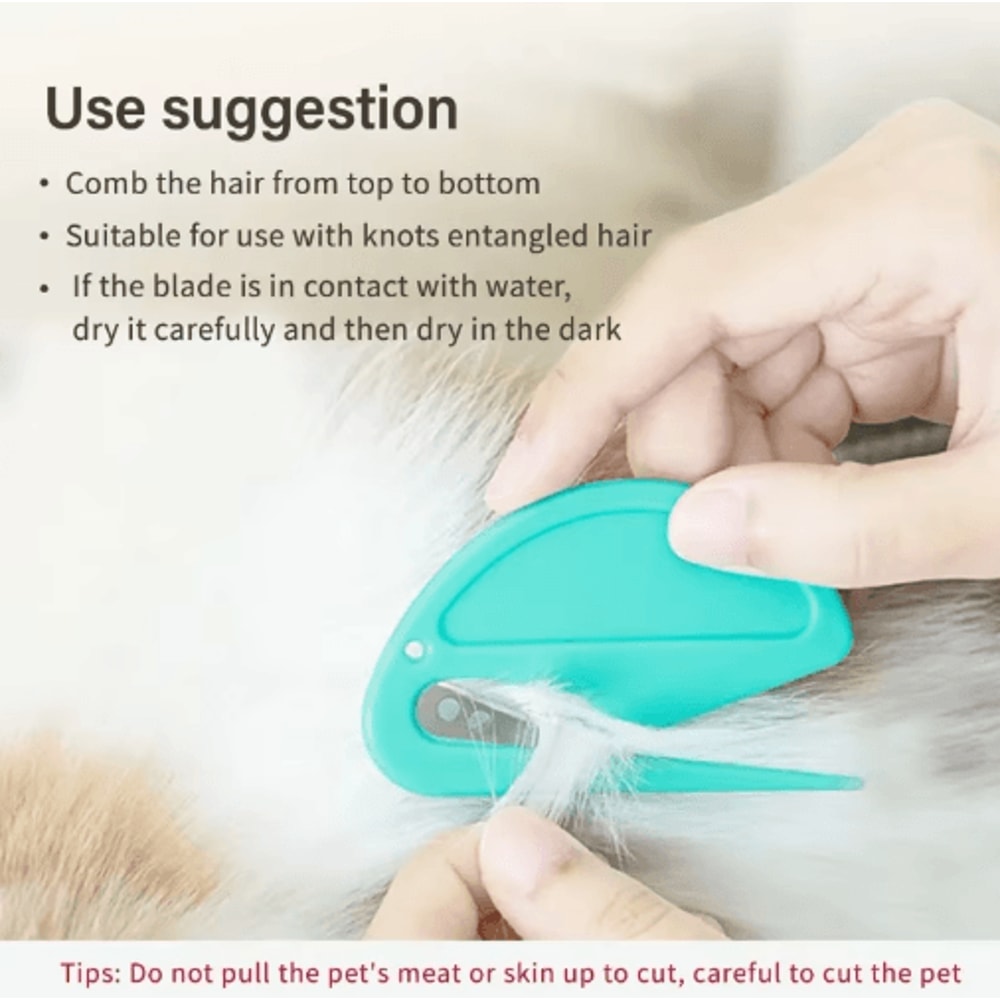Stainless Steel Pet Knot Cutter Shedding Comb Safe Grooming Brush For Dogs Cats 11