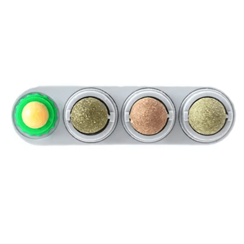 4in1 Rotating Catnip Silvervine Ball Toy WallMounted Dental Interactive Cat Treat Toy 3