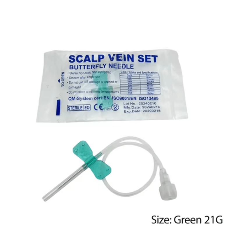 50PCS Disposable Butterfly Infusion Needles Double Wing Veterinary Blood Collection Infusion Set 3