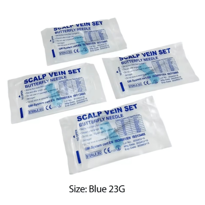 50PCS Disposable Butterfly Infusion Needles Double Wing Veterinary Blood Collection Infusion Set 6