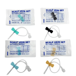 50pcs disposable butterfly infusion needles – double wing veterinary blood collection & infusion set