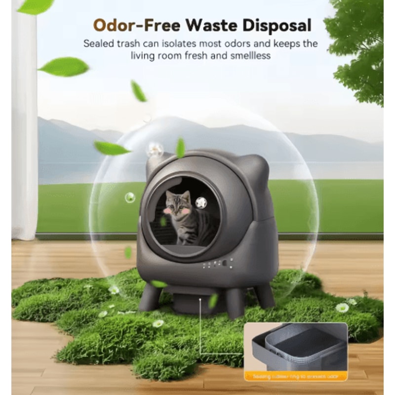 ELS SelfCleaning Cat Litter Box Silicone Bottom Mat Waterproof AntiLeak Replacement Pad 3