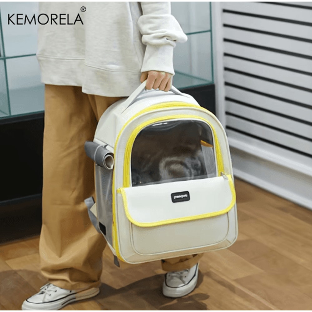 Large Capacity Foldable Pet Carrier Backpack Breathable Travel Backpack For Cats Dogs 7