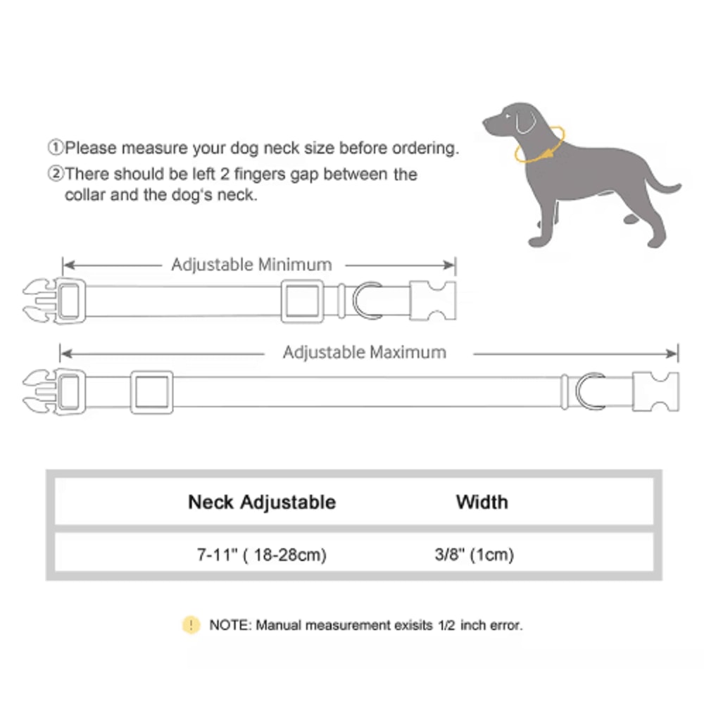 Customized Reflective Nylon Pet Collar Adjustable ID Collar For Cats Puppies Small Dogs 11