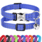Customized Reflective Nylon Pet Collar Adjustable ID Collar For Cats Puppies Small Dogs 0