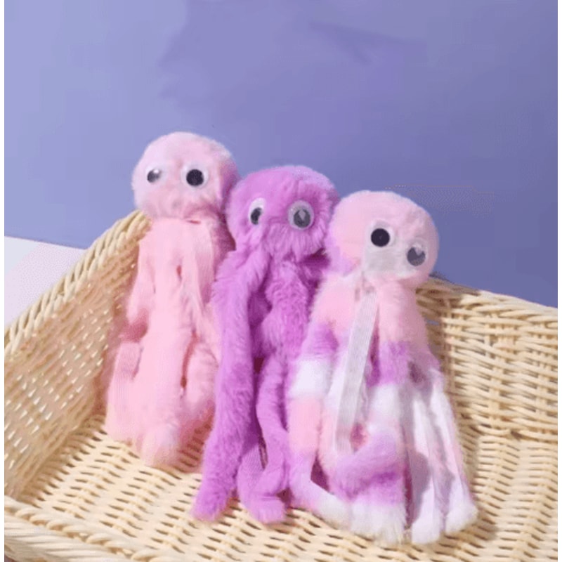 Cute Octopus Plush Pet Toy BiteResistant Interactive Toy For Cats Dogs 3
