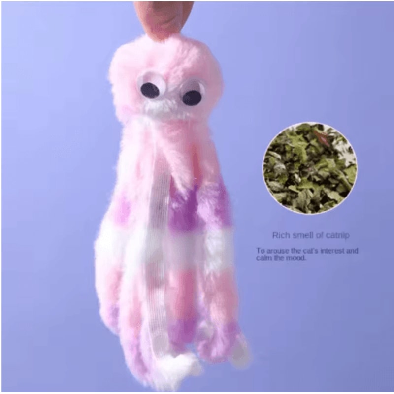 Cute Octopus Plush Pet Toy BiteResistant Interactive Toy For Cats Dogs 7