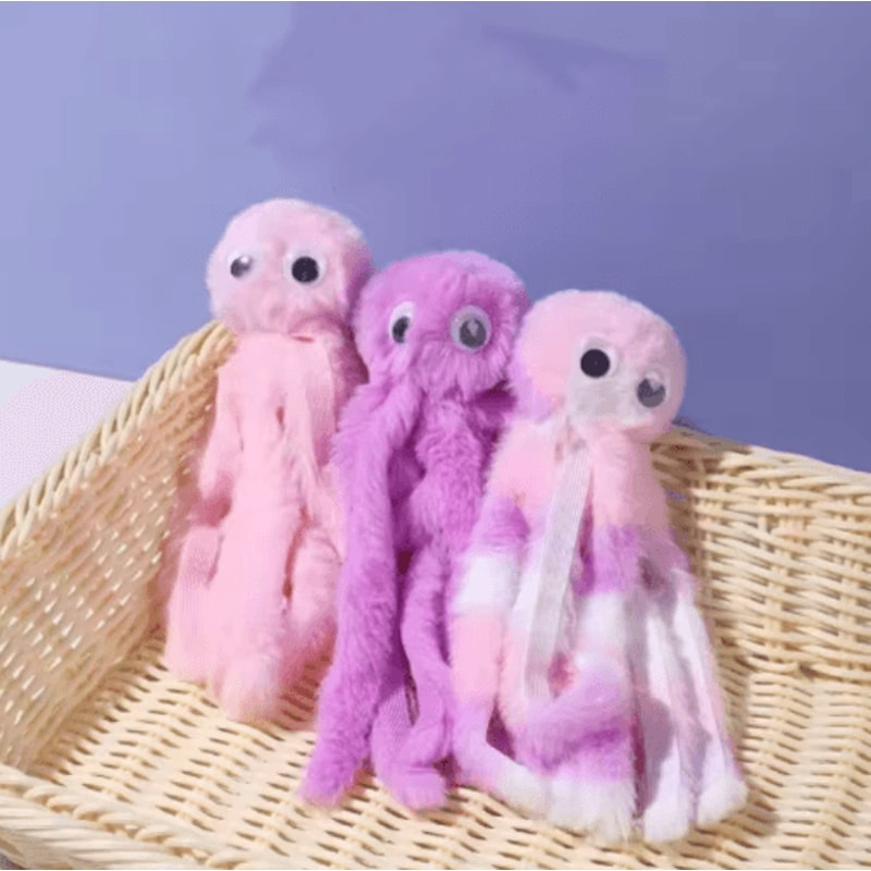 Cute Octopus Plush Pet Toy BiteResistant Interactive Toy For Cats Dogs 8