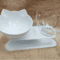 NonSlip Double Elevated Cat Bowl Set Inclined Food Water Feeder For Cats And Small Dogs 5