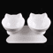 NonSlip Double Elevated Cat Bowl Set Inclined Food Water Feeder For Cats And Small Dogs 8