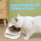 NonSlip Double Elevated Cat Bowl Set Inclined Food Water Feeder For Cats And Small Dogs 0